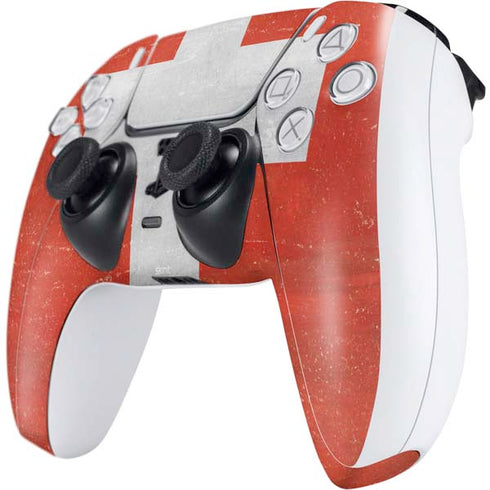 Switzerland Flag Distressed PS5 Controller Skin